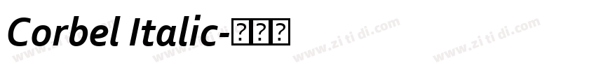Corbel Italic字体转换